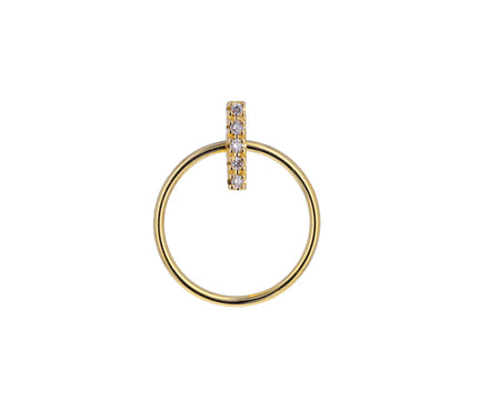 Diamond Doorknocker SINGLE Earring