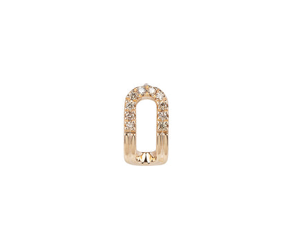 Hirotaka Beluga Oblong Diamond SINGLE Stud Earring