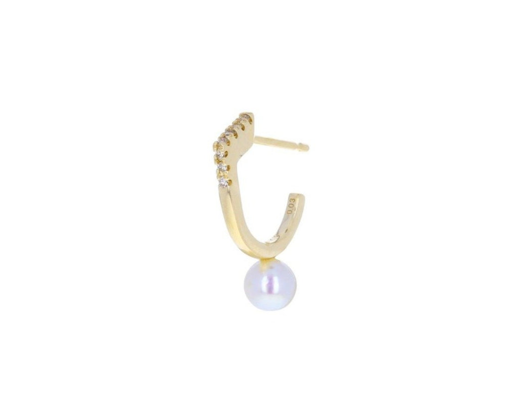 Diamond and Pearl Manhattan SINGLE Earring - TWISTonline