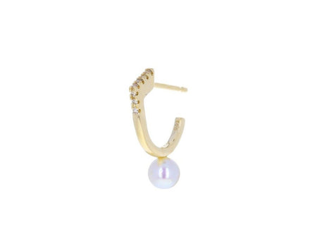 Diamond and Pearl Manhattan SINGLE Earring
