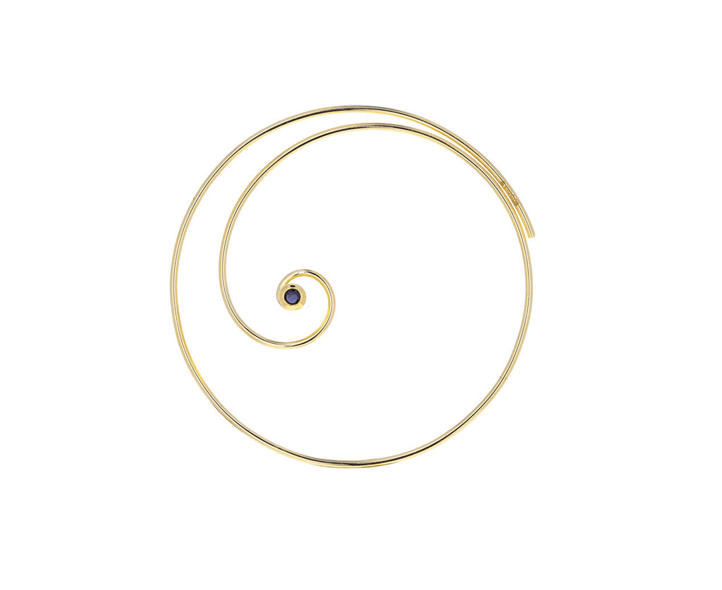 Black and White Diamond Coil Hoop SINGLE Earring - TWISTonline