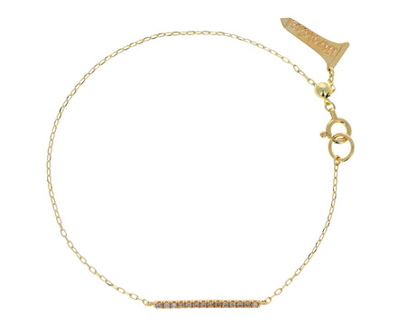 Short Diamond Gossamer Bar Bracelet