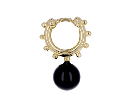 Sea Anemone Onyx Hoop SINGLE Earring