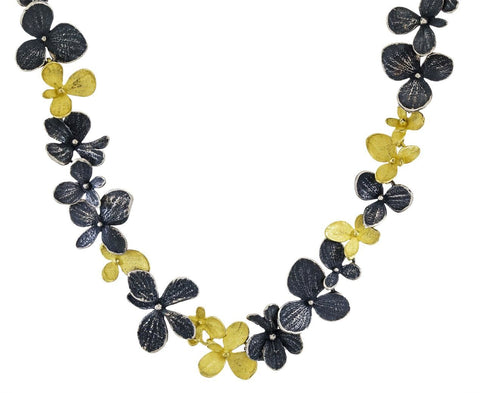 Two-Tone Hydrangea Necklace - TWISTonline 