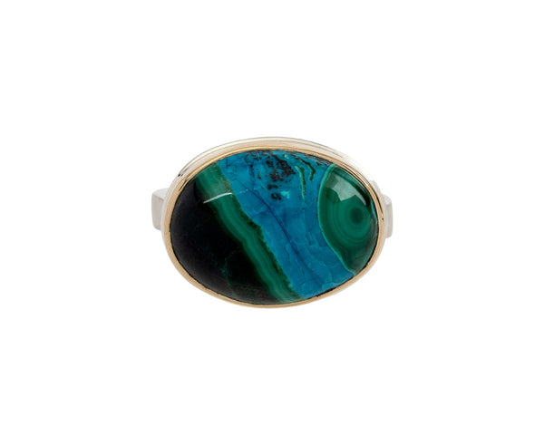 Azurite malachite ring hotsell