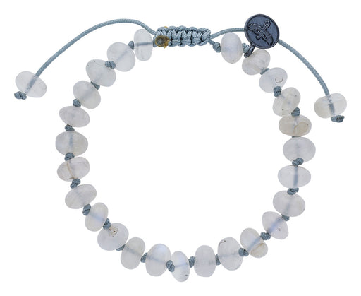 Smooth Blue Flash Moonstone Beaded Bracelet - TWISTonline