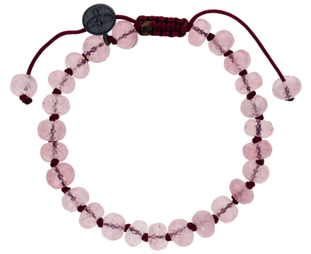 Faceted Rose Quartz Beaded Bracelet - TWISTonline