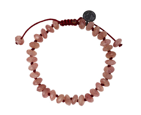 Joseph Brooks Raspberry Quartz Beaded Bracelet