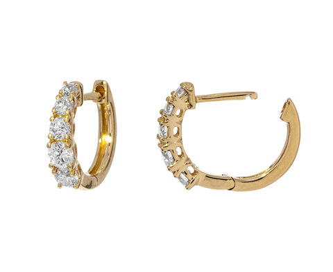 Anita Ko Graduated Diamond Huggie Hoops