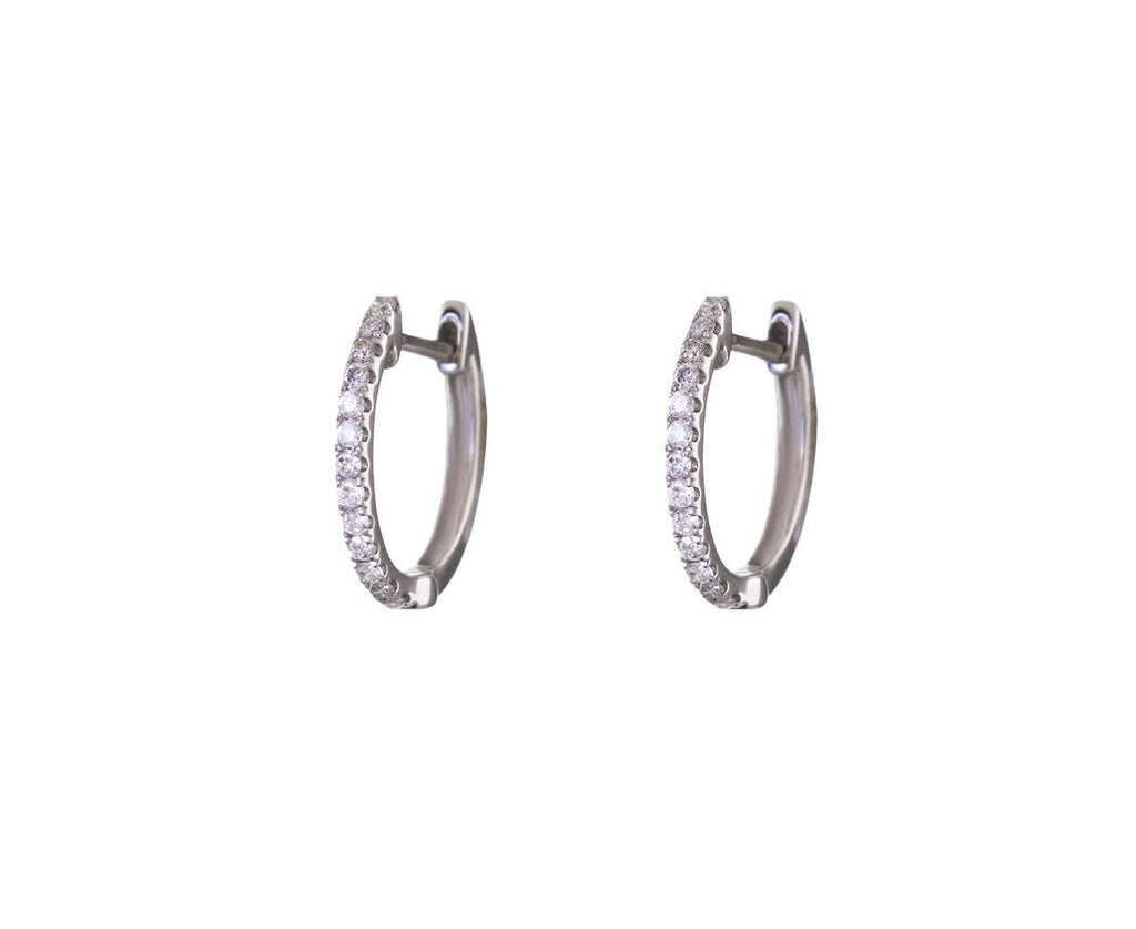 White Gold Diamond Huggie - TWISTonline