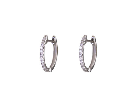 White Gold Diamond Huggie - TWISTonline