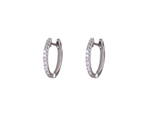 White Gold Diamond Huggie - TWISTonline