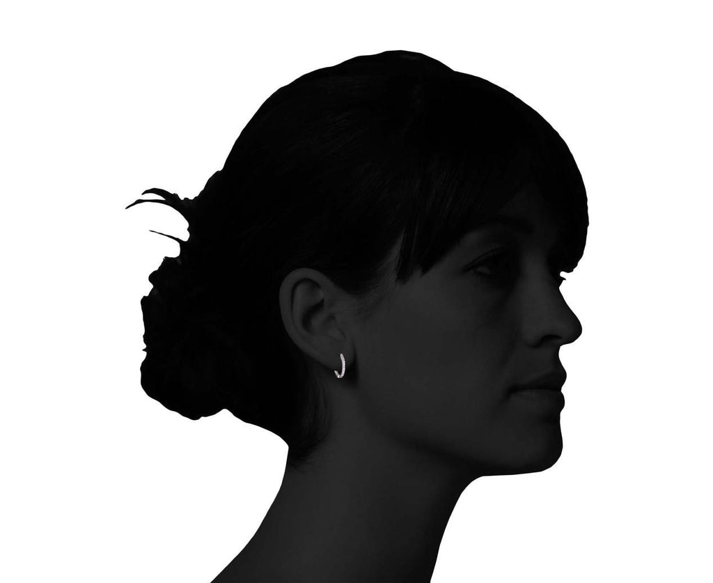 White Gold Diamond Huggie - TWISTonline