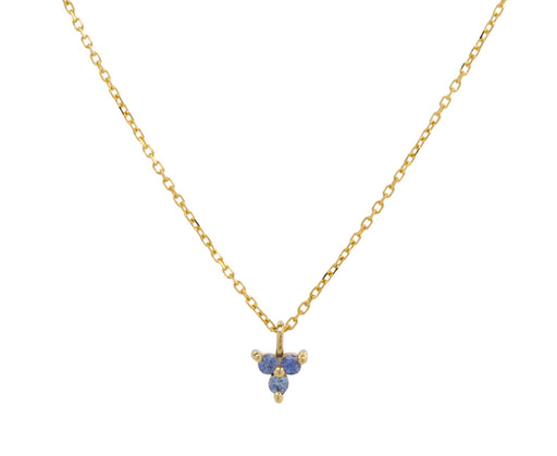 Blue Sapphire Triad Necklace