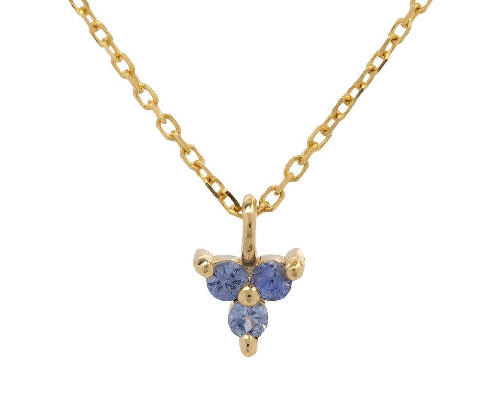 Blue Sapphire Triad Necklace