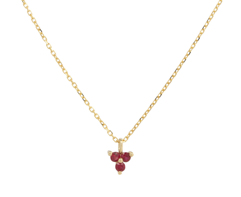 Ruby Triad Necklace