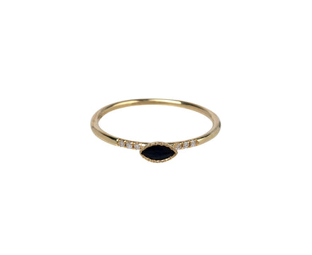 Jennie Kwon Marquise Blue Sapphire and Diamond Ring