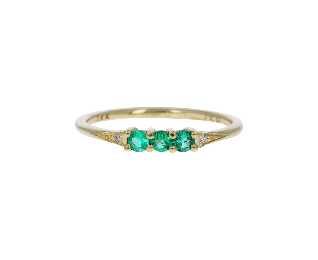 Three Emerald Deco Ring