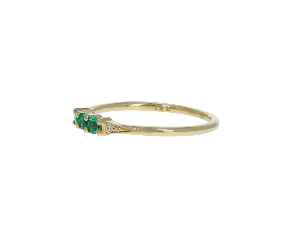 Three Emerald Deco Ring