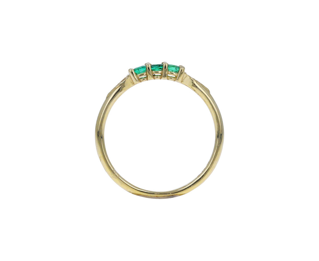 Three Emerald Deco Ring