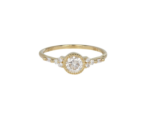 Large Round Diamond Poeme Ring