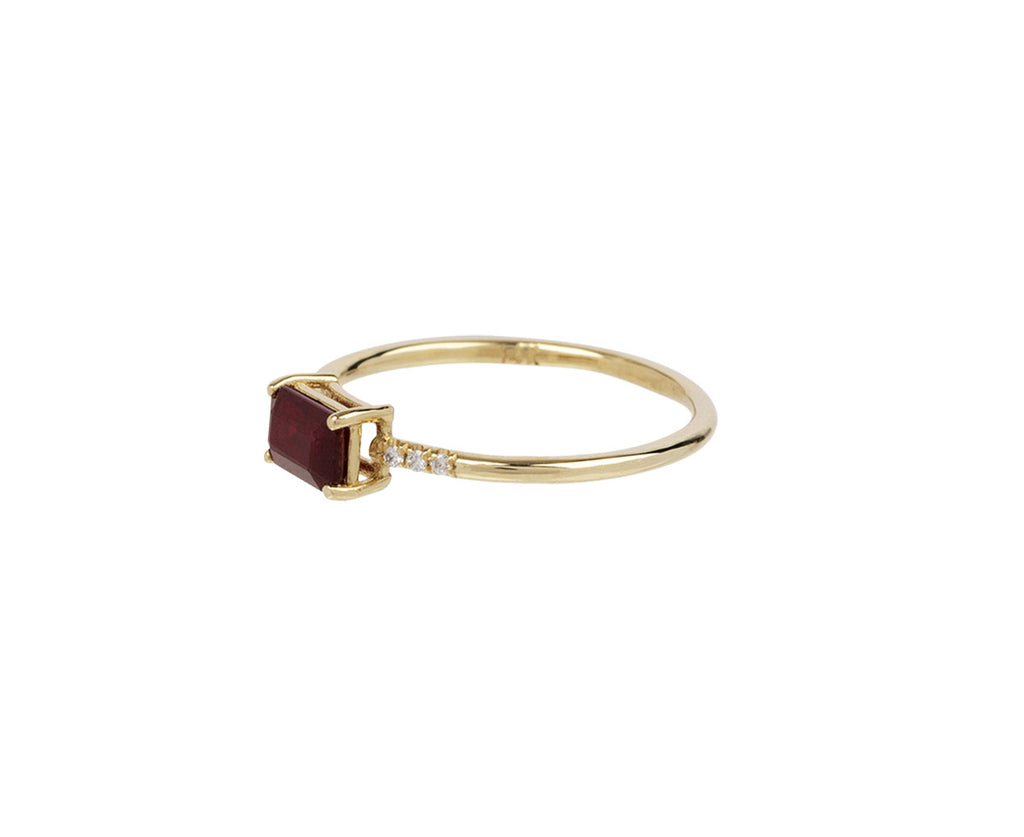 East West Set Ruby Equilibrium Ring