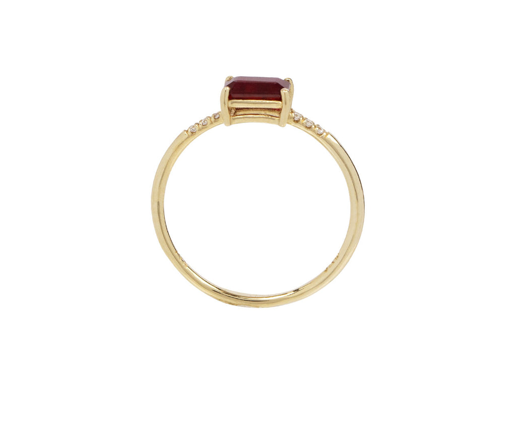 East West Set Ruby Equilibrium Ring