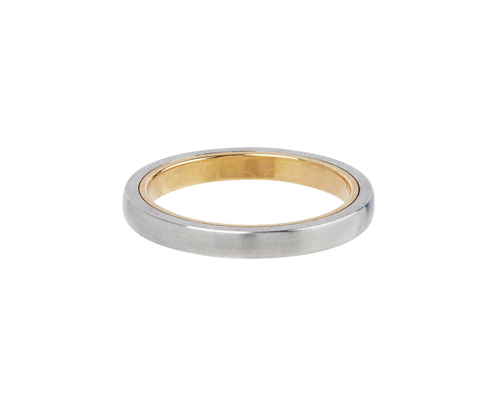 Nicole Landaw Men's Platinum and Gold Band Side