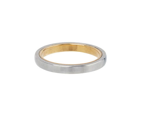 Nicole Landaw Men's Platinum and Gold Band
