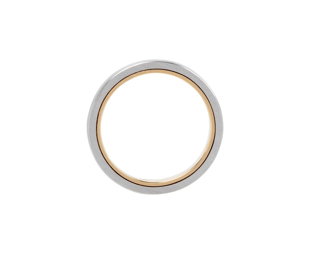Nicole Landaw Men's Platinum and Gold Band Top