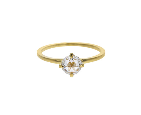 White Rose Cut Diamond Penelope Solitaire