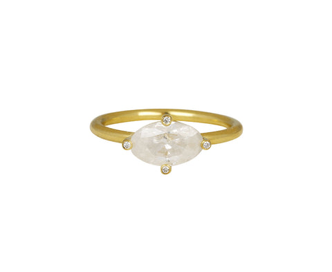 Mandrel Studio Rustic Oval Diamond Solitaire