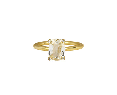 Mandrel Studio White Cushion Cut Diamond Ring