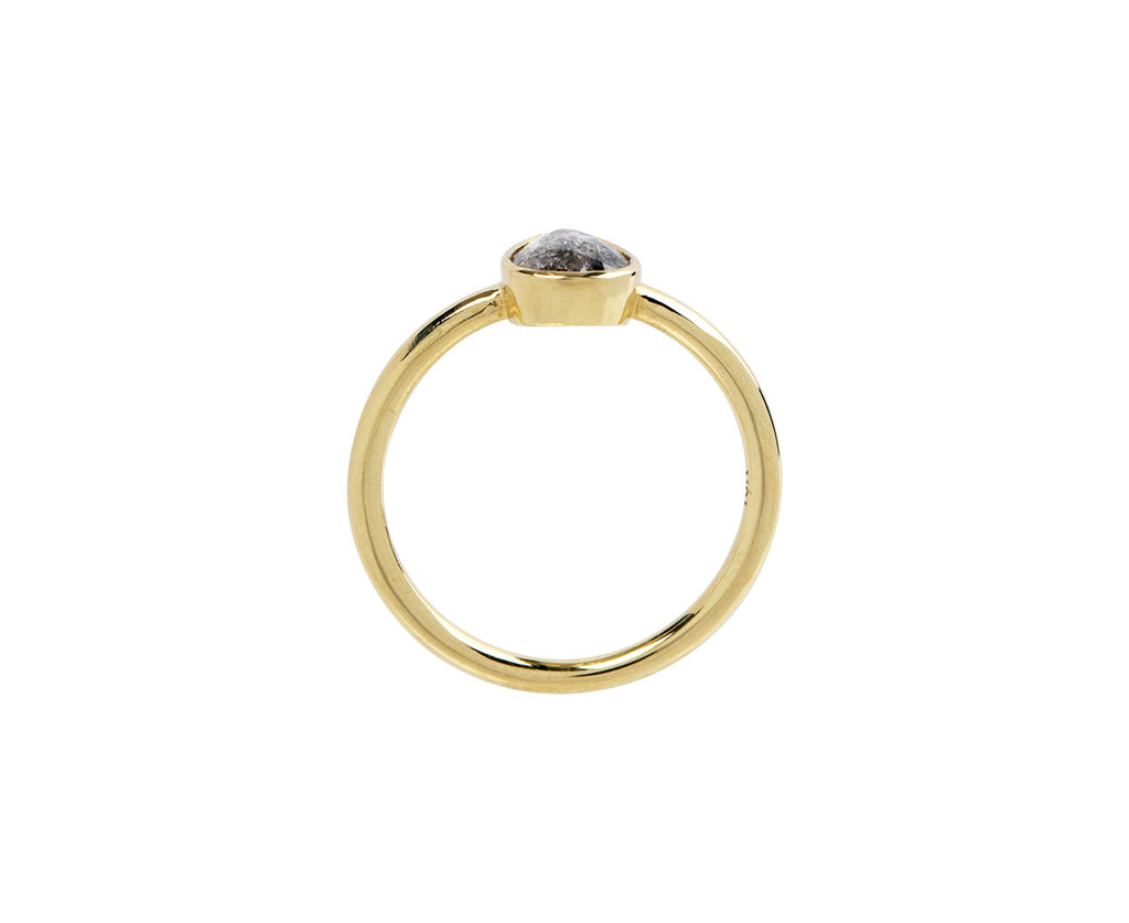 Mandrel Studio Pear Shaped Rustic Diamond Solitaire Top