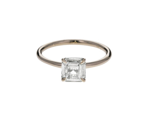 Square Champagne Diamond Solitaire - TWISTonline 