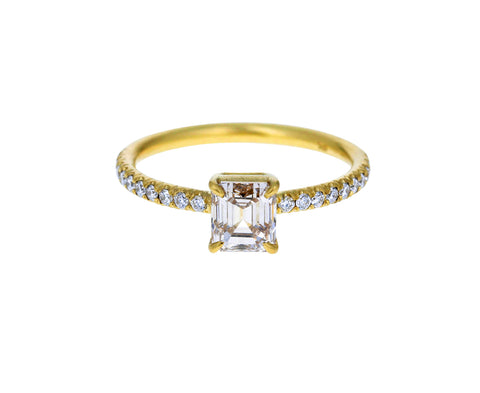 Light Champagne Asscher Cut Diamond Solitaire - TWISTonline 