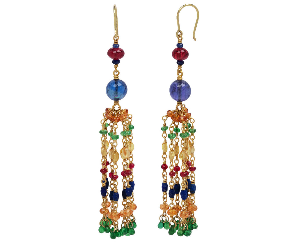 Mallary Marks Rainbow Multi Gem Dancing Confetti Earrings Side View