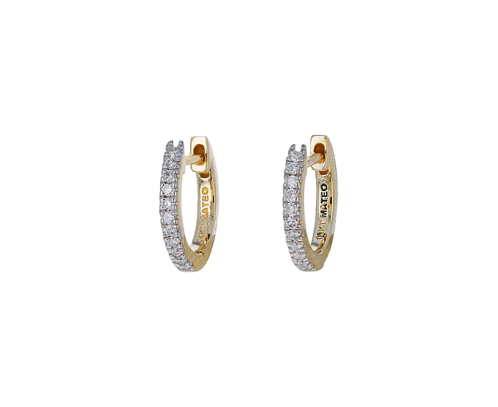 Diamond Huggie Hoop Earrings - TWISTonline