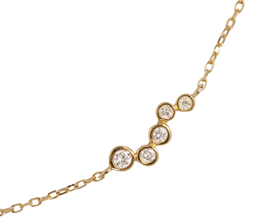 Mateo Mini Diamond Bead Wave Bracelet Close Up