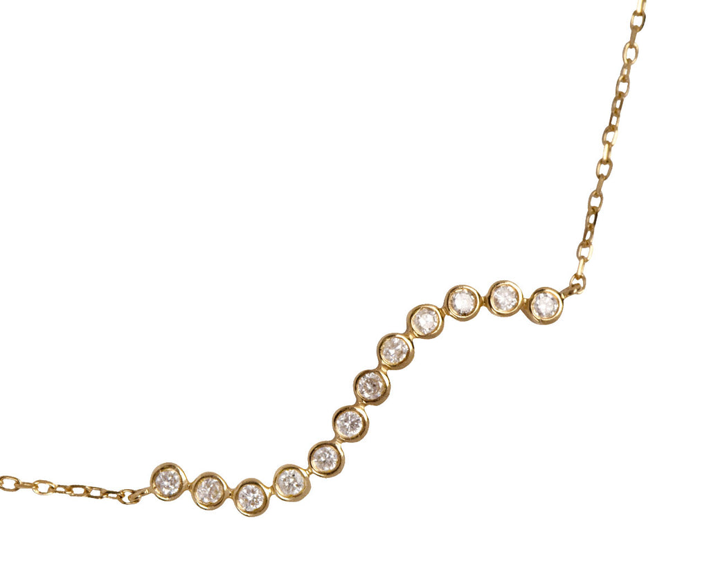 Mateo Diamond Wave Charm Bracelet Close Up