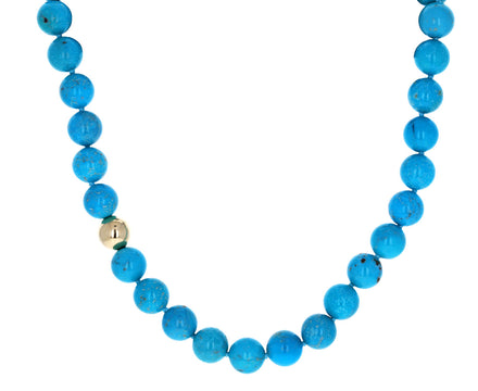 Turquoise Gumball Choker Necklace