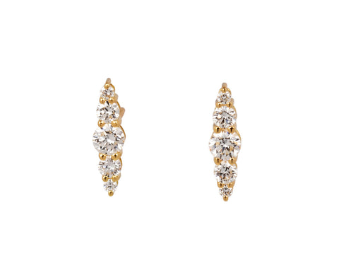 Melissa Kaye Graduated Diamond Aria Stud Earrings