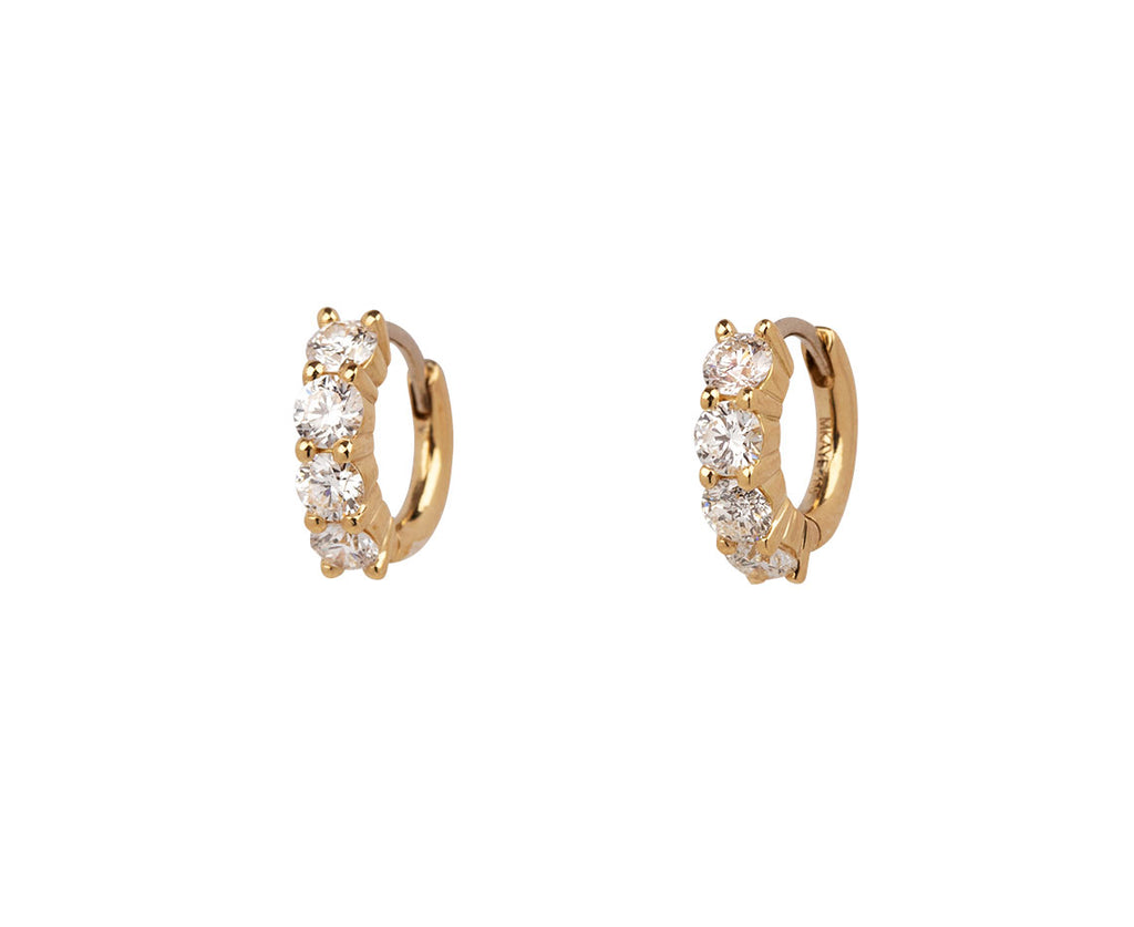 Melissa Kaye Diamond Sadie Huggie Hoop Earrings