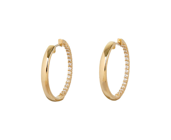 Melissa Kaye Diamond Inside Lennox Hoop Earrings