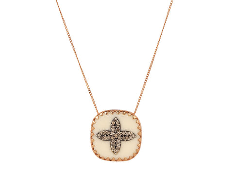 White Bakelite Diamond Bowie Nº1 Necklace - TWISTonline