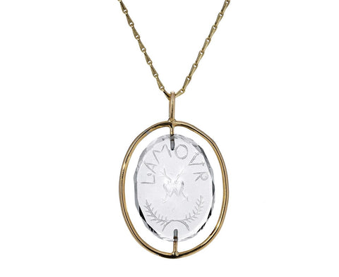 L'amour Carved Crystal Necklace - TWISTonline