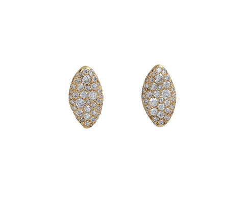 Nada Ghazal White Diamond Ice Drop Baby Malak Stud Earrings