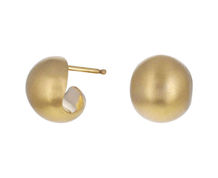 Gold Round Pure Cocoon Earrings