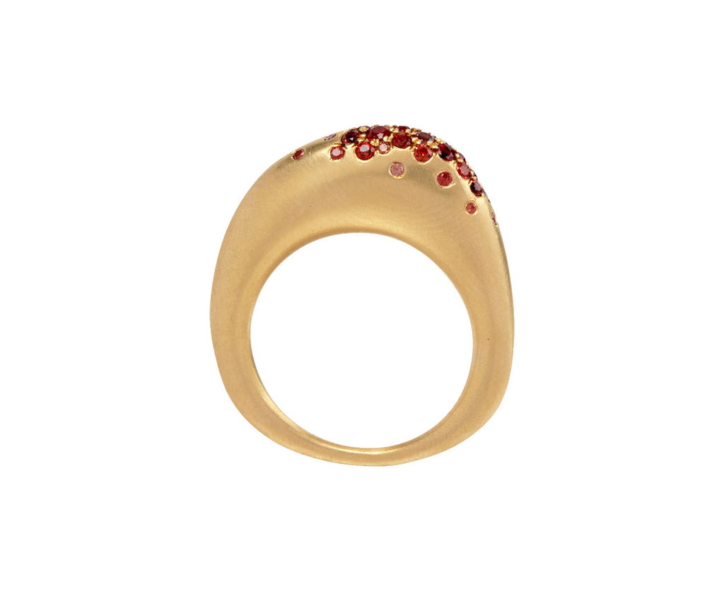 Nada Ghazal Orange Sapphire Small Urban Color Ring Top View