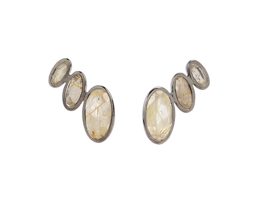 Rutilated Quartz Taper Earrings - TWISTonline